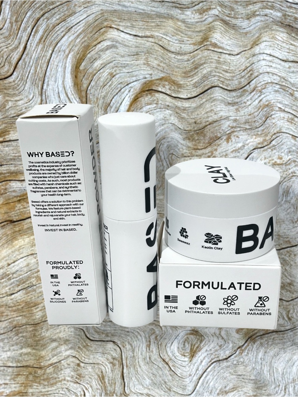BASED Matte Texture Duo Hair Clay + Powder Volumizing Matte Hold Set NIB - Picture 5 of 11
